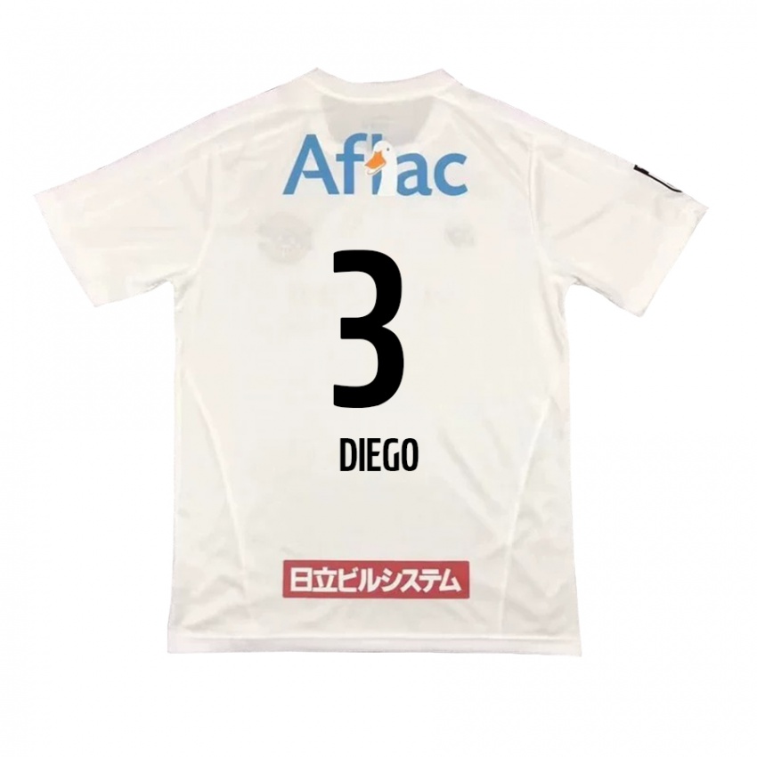 Dames Diego #3 Wit Zwart Uitshirt Uittenue 2024/25 T-Shirt België