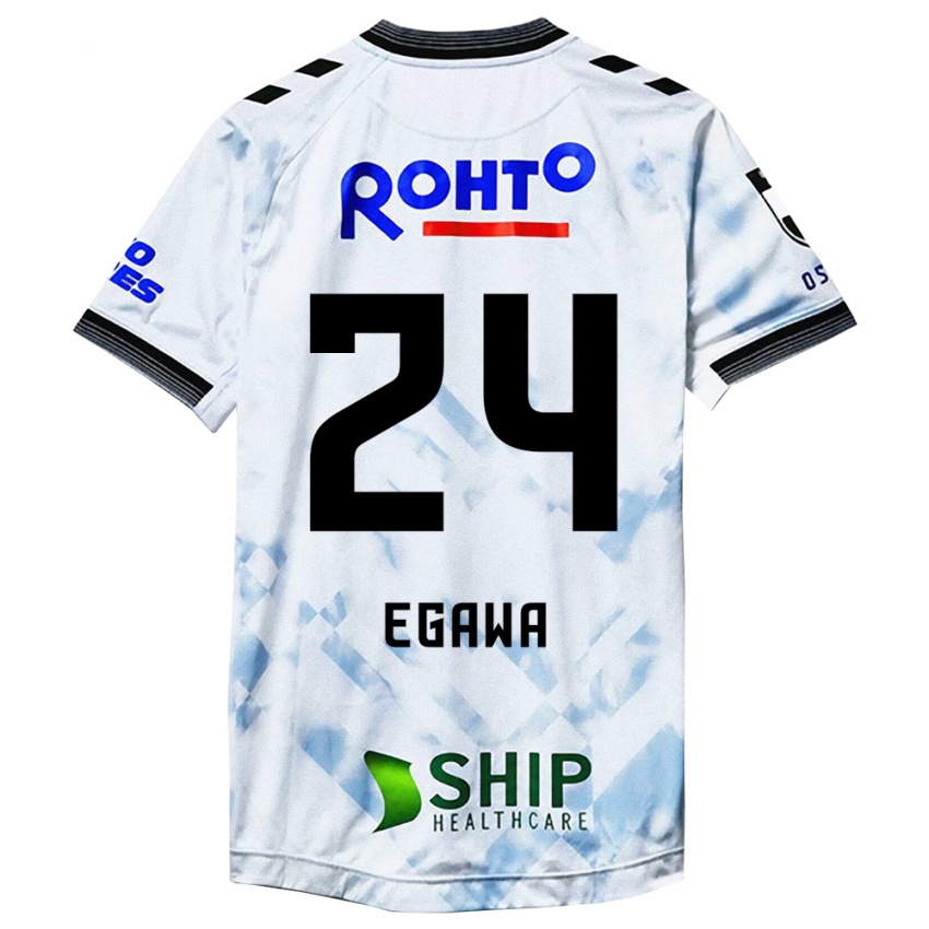 Dames Yusei Egawa #24 Wit Zwart Uitshirt Uittenue 2024/25 T-Shirt België