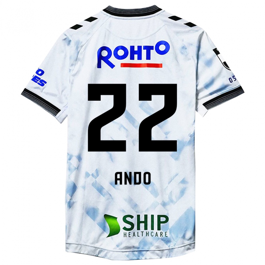 Dames Rikuto Ando #22 Wit Zwart Uitshirt Uittenue 2024/25 T-Shirt België