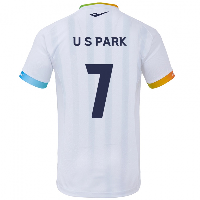 Damen Sun-Uk Park #7 Weiß Blau Auswärtstrikot Trikot 2024/25 T-Shirt Belgien