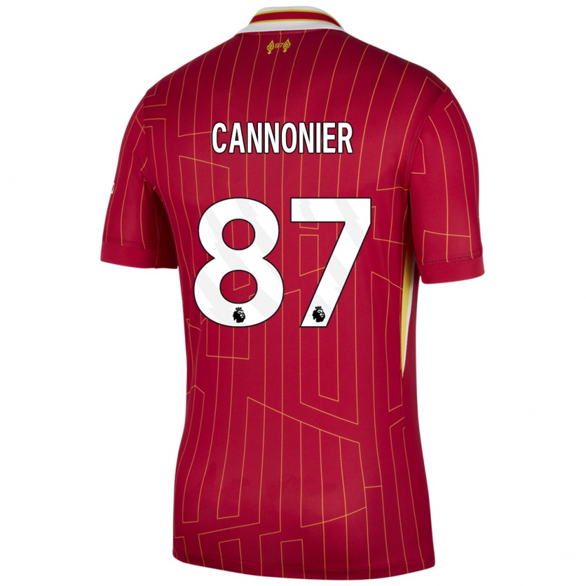 Kinder Oakley Cannonier #87 Rot Gelb Weiß Heimtrikot Trikot 2024/25 T-Shirt Belgien