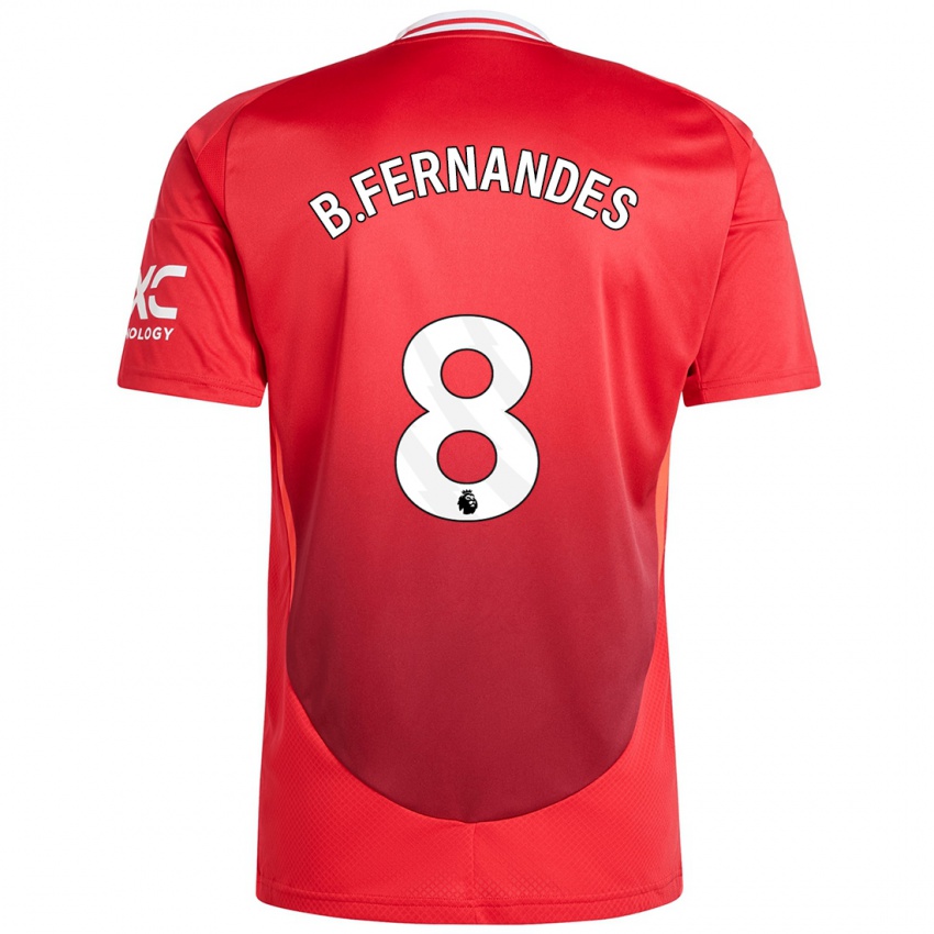 Kinderen Bruno Fernandes #8 Felrood Thuisshirt Thuistenue 2024/25 T-Shirt België