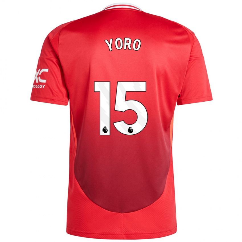 Kinderen Leny Yoro #15 Felrood Thuisshirt Thuistenue 2024/25 T-Shirt België