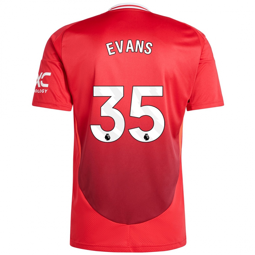 Kinderen Jonny Evans #35 Felrood Thuisshirt Thuistenue 2024/25 T-Shirt België