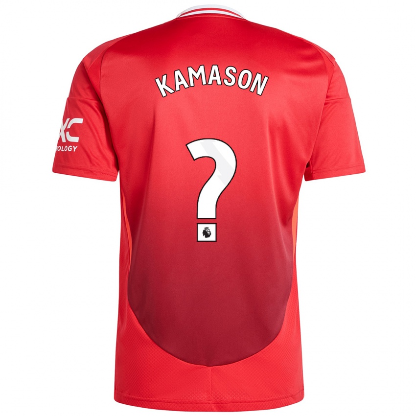 Kinderen Jaydan Kamason #0 Felrood Thuisshirt Thuistenue 2024/25 T-Shirt België