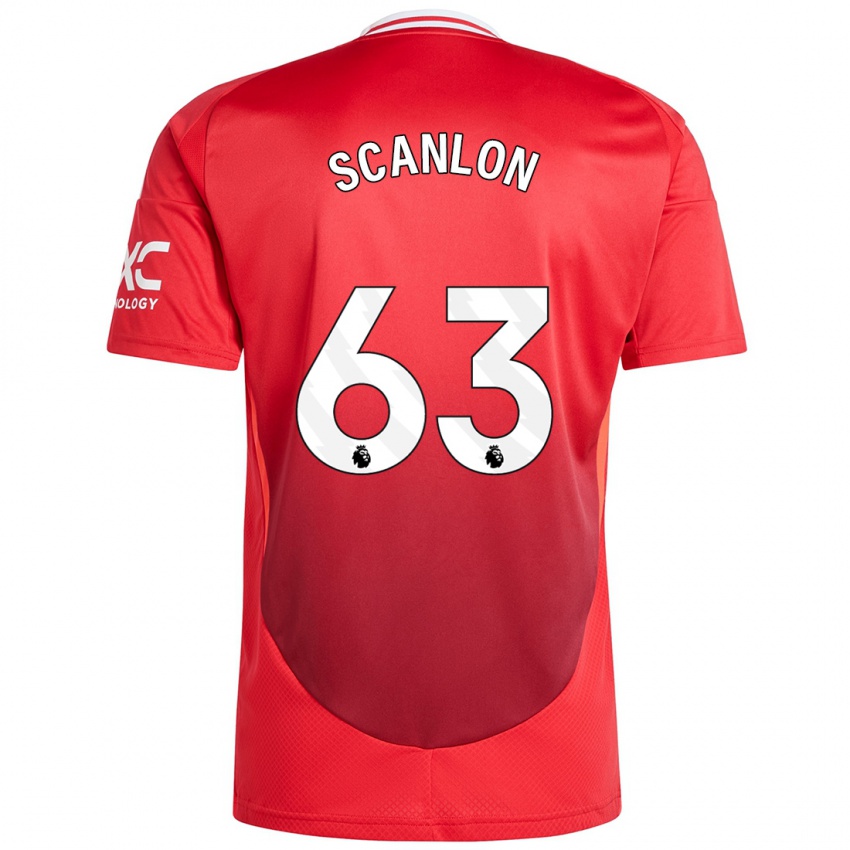 Kinderen James Scanlon #63 Felrood Thuisshirt Thuistenue 2024/25 T-Shirt België