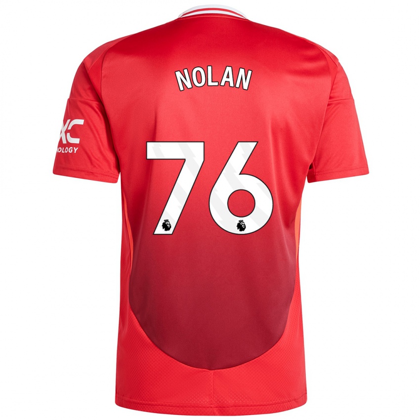 Kinderen James Nolan #76 Felrood Thuisshirt Thuistenue 2024/25 T-Shirt België