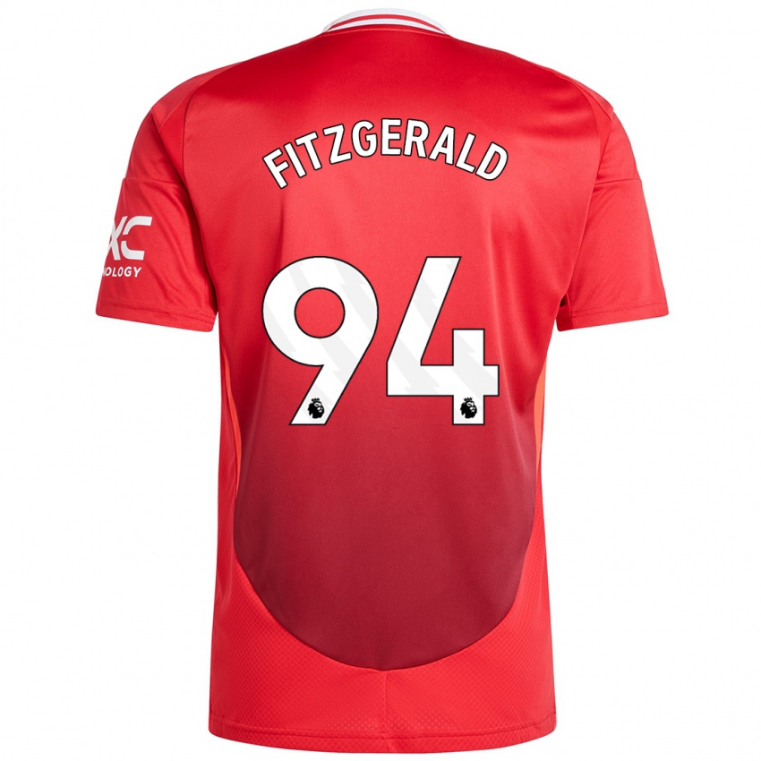 Kinderen Jayce Fitzgerald #94 Felrood Thuisshirt Thuistenue 2024/25 T-Shirt België