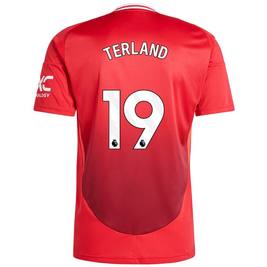 Kinderen Elisabeth Terland #19 Felrood Thuisshirt Thuistenue 2024/25 T-Shirt België