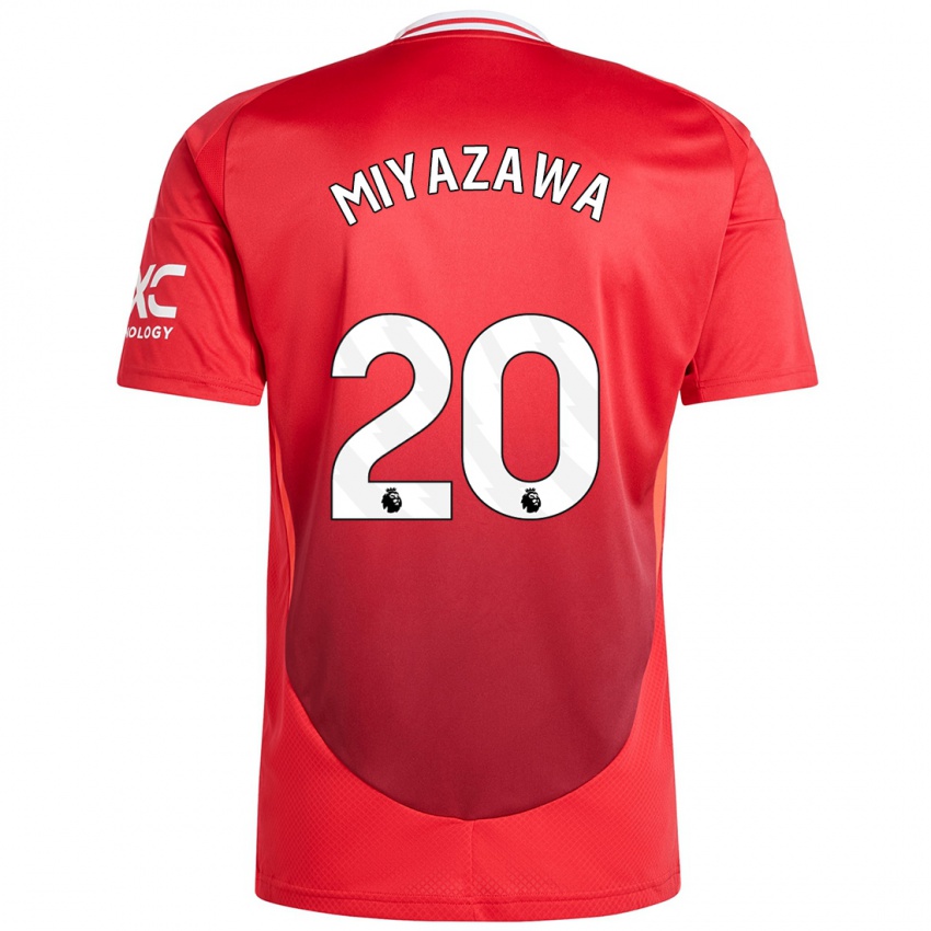 Kinderen Hinata Miyazawa #20 Felrood Thuisshirt Thuistenue 2024/25 T-Shirt België