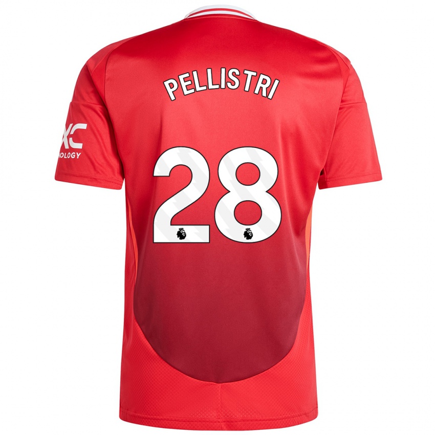 Kinderen Facundo Pellistri #28 Felrood Thuisshirt Thuistenue 2024/25 T-Shirt België