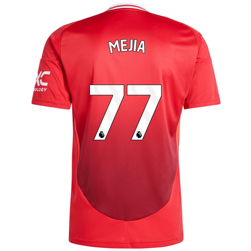 Kinderen Mateo Mejia #77 Felrood Thuisshirt Thuistenue 2024/25 T-Shirt België