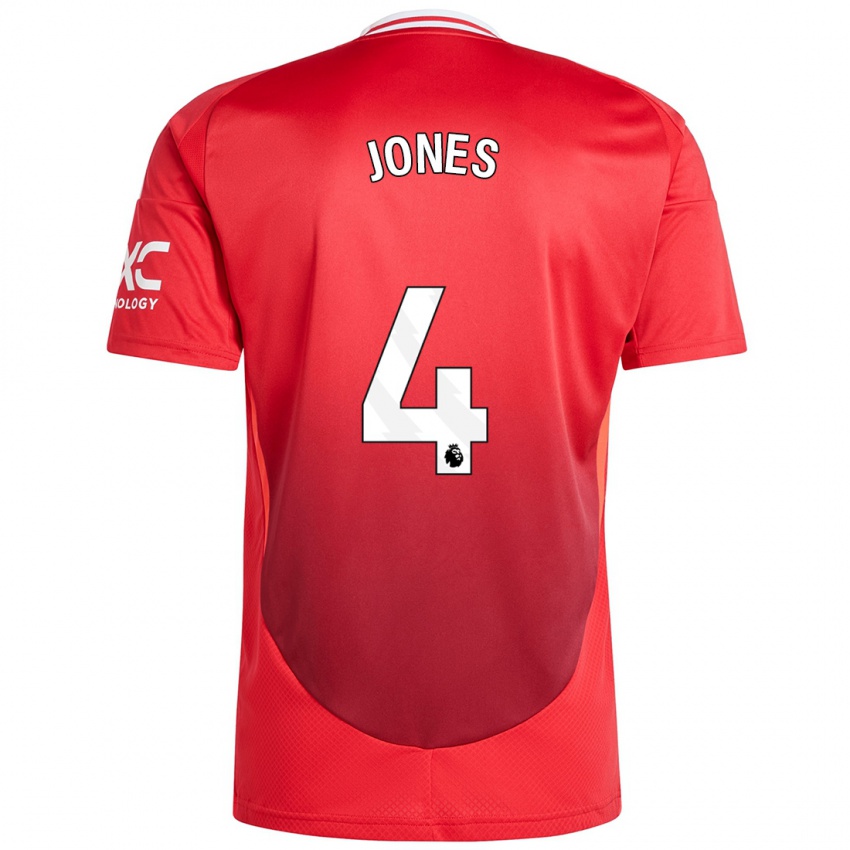 Kinderen Phil Jones #4 Felrood Thuisshirt Thuistenue 2024/25 T-Shirt België