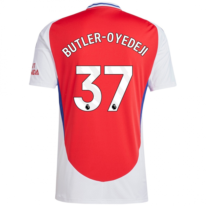 Enfant Maillot Nathan Butler-Oyedeji #37 Rouge Blanc Tenues Domicile 2024/25 T-Shirt Belgique