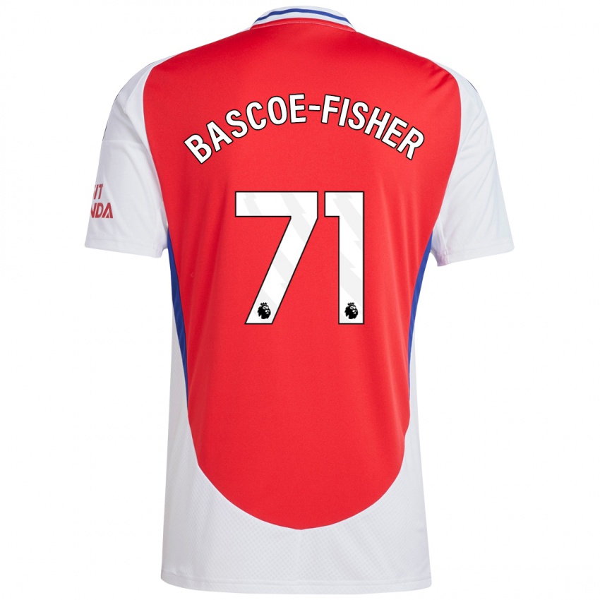 Enfant Maillot Jakai Bascoe-Fisher #71 Rouge Blanc Tenues Domicile 2024/25 T-Shirt Belgique