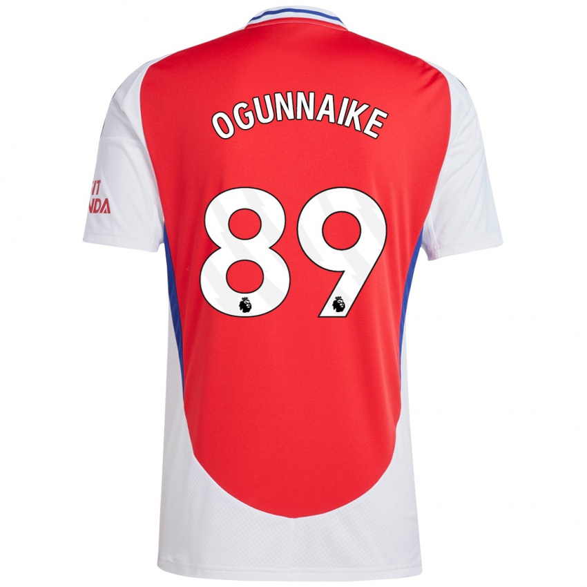 Enfant Maillot Josh Ogunnaike #89 Rouge Blanc Tenues Domicile 2024/25 T-Shirt Belgique