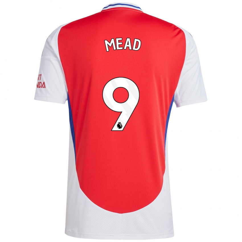 Enfant Maillot Beth Mead #9 Rouge Blanc Tenues Domicile 2024/25 T-Shirt Belgique