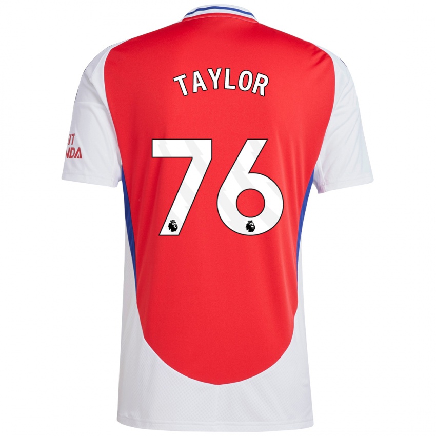 Enfant Maillot Kido Taylor Hart #76 Rouge Blanc Tenues Domicile 2024/25 T-Shirt Belgique