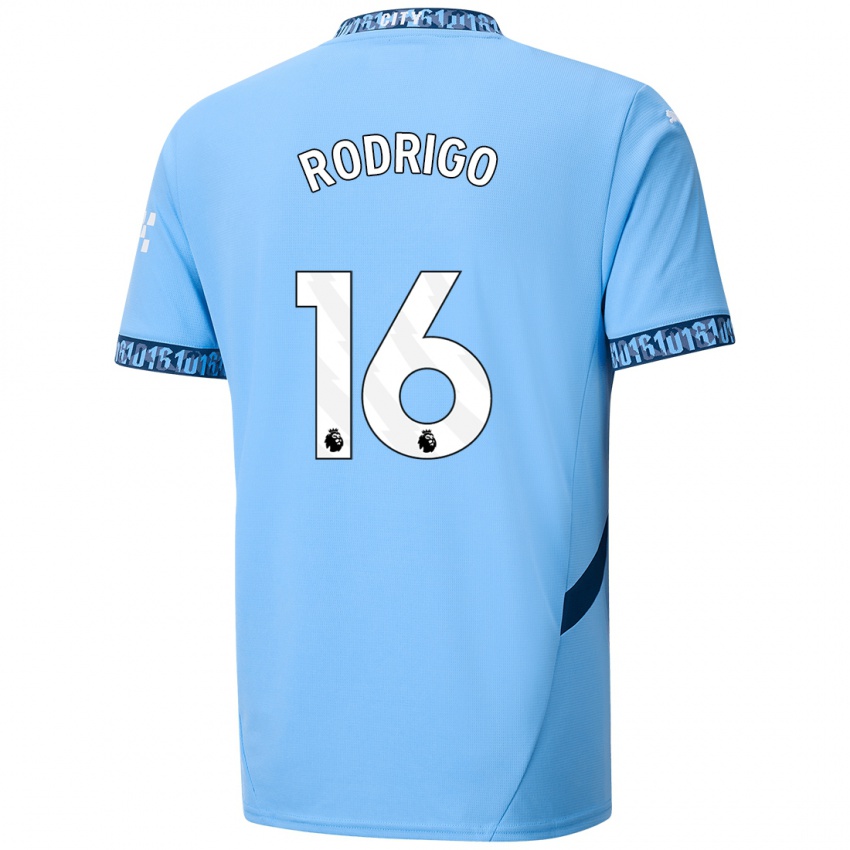 Kinder Rodrigo Hernandez #16 Marineblau Heimtrikot Trikot 2024/25 T-Shirt Belgien