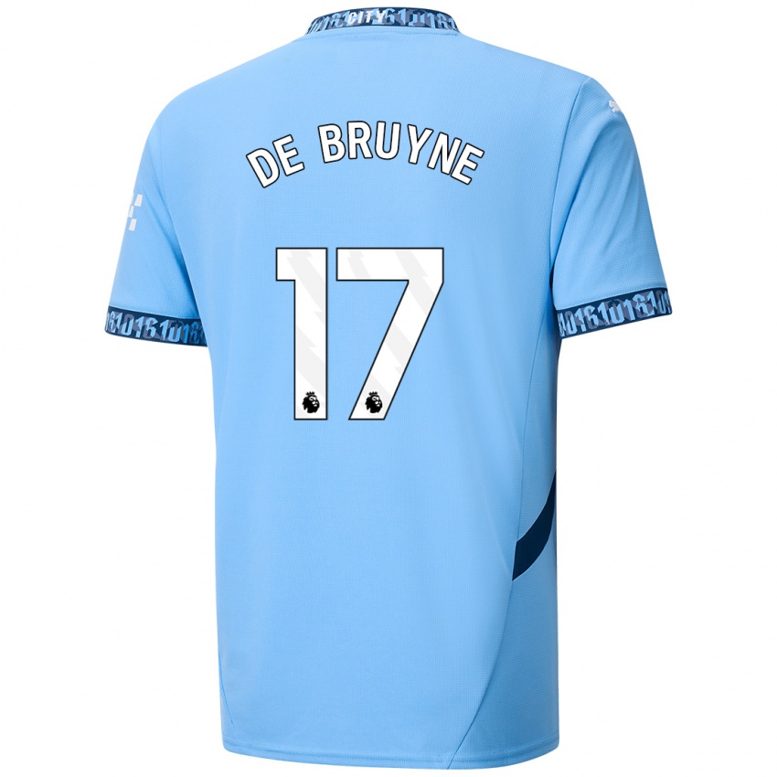 Kinderen Kevin De Bruyne #17 Marineblauw Thuisshirt Thuistenue 2024/25 T-Shirt België