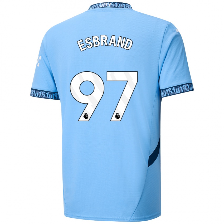 Kinderen Josh Wilson-Esbrand #97 Marineblauw Thuisshirt Thuistenue 2024/25 T-Shirt België