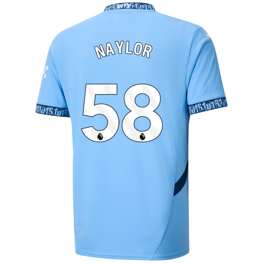 Kinder Seb Naylor #58 Marineblau Heimtrikot Trikot 2024/25 T-Shirt Belgien