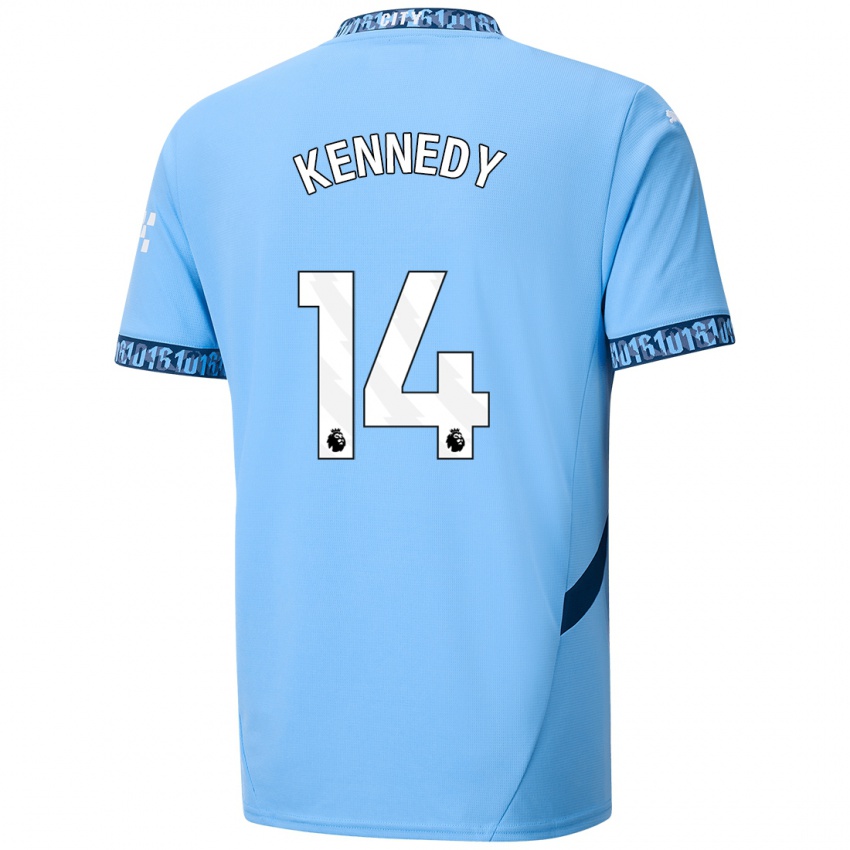 Kinder Alanna Kennedy #14 Marineblau Heimtrikot Trikot 2024/25 T-Shirt Belgien