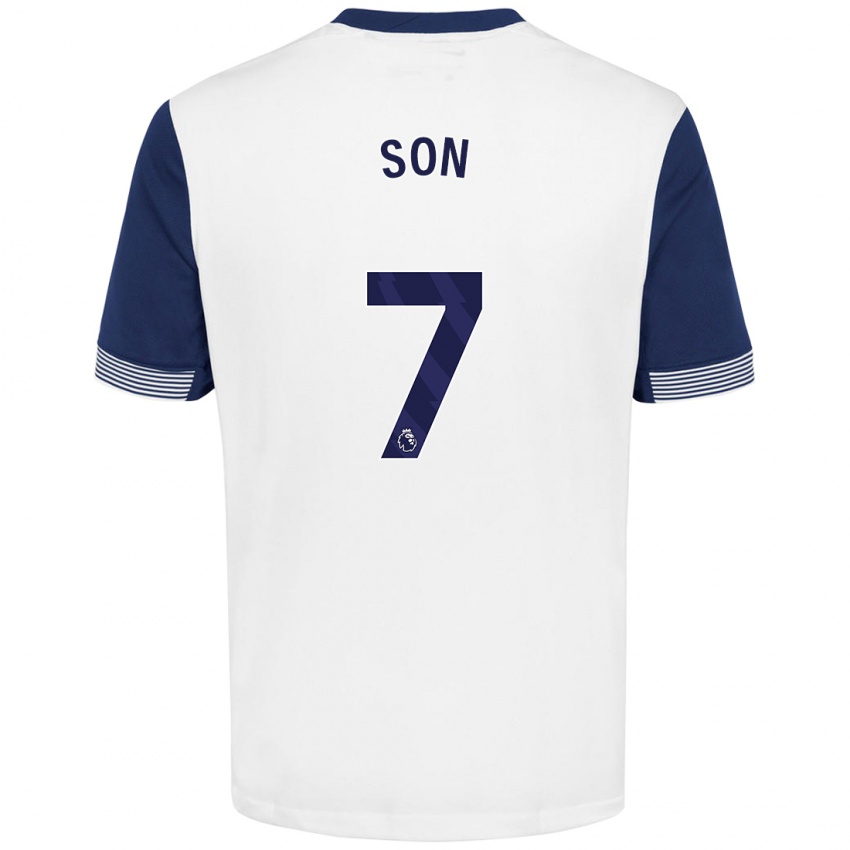 Kinderen Heung-Min Son #7 Wit Blauw Thuisshirt Thuistenue 2024/25 T-Shirt België