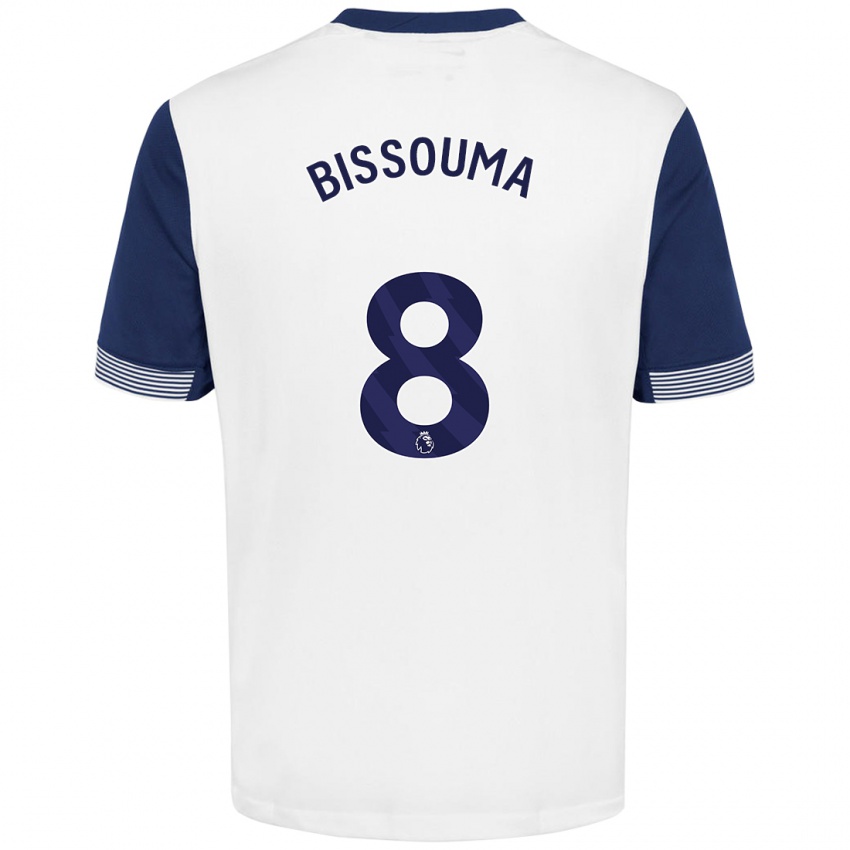 Kinderen Yves Bissouma #8 Wit Blauw Thuisshirt Thuistenue 2024/25 T-Shirt België