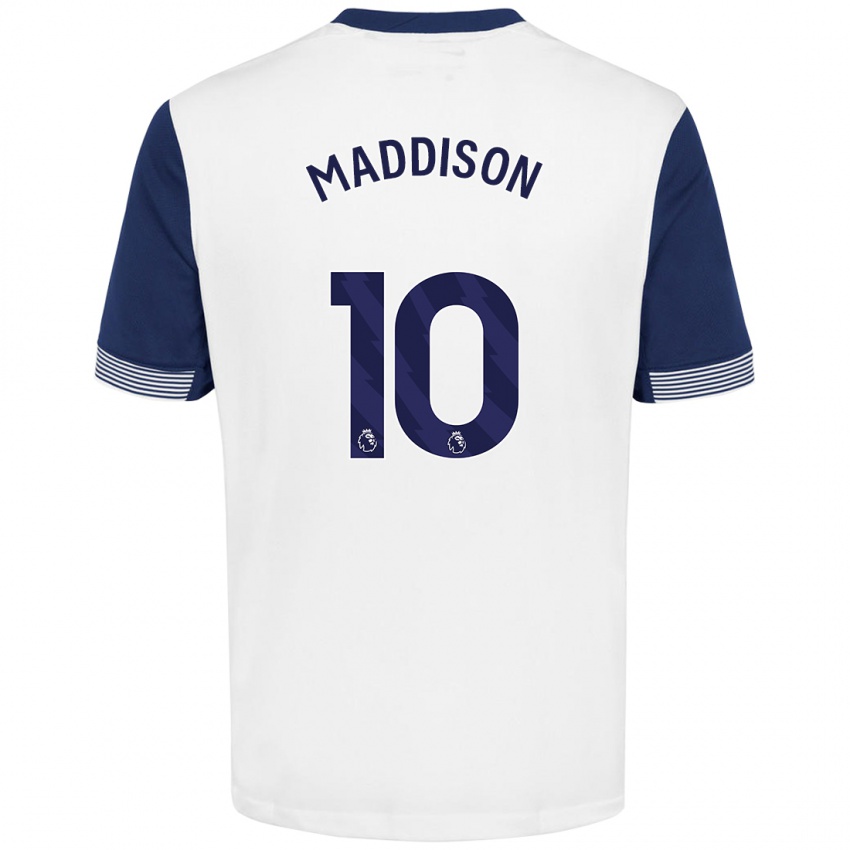 Kinderen James Maddison #10 Wit Blauw Thuisshirt Thuistenue 2024/25 T-Shirt België