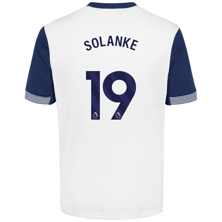 Kinderen Dominic Solanke #19 Wit Blauw Thuisshirt Thuistenue 2024/25 T-Shirt België