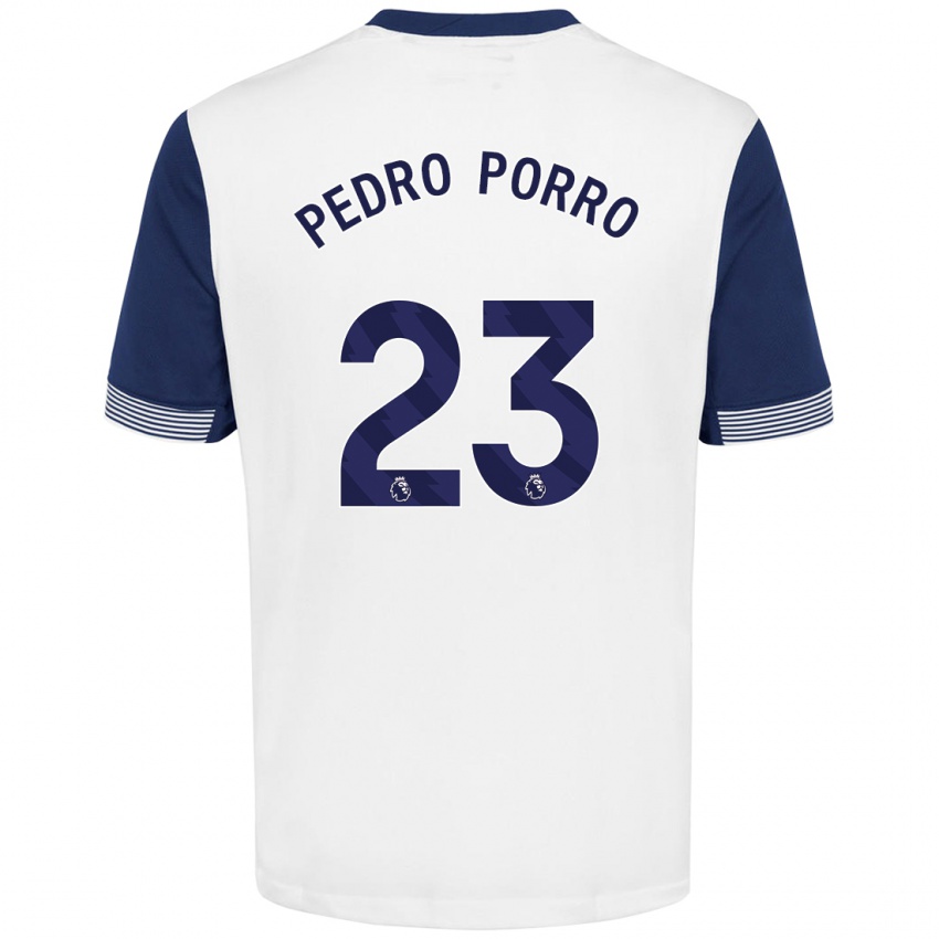 Kinderen Pedro Porro #23 Wit Blauw Thuisshirt Thuistenue 2024/25 T-Shirt België