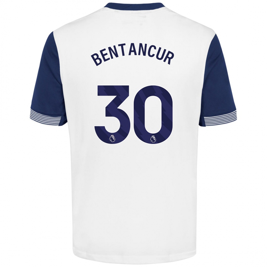 Kinderen Rodrigo Bentancur #30 Wit Blauw Thuisshirt Thuistenue 2024/25 T-Shirt België