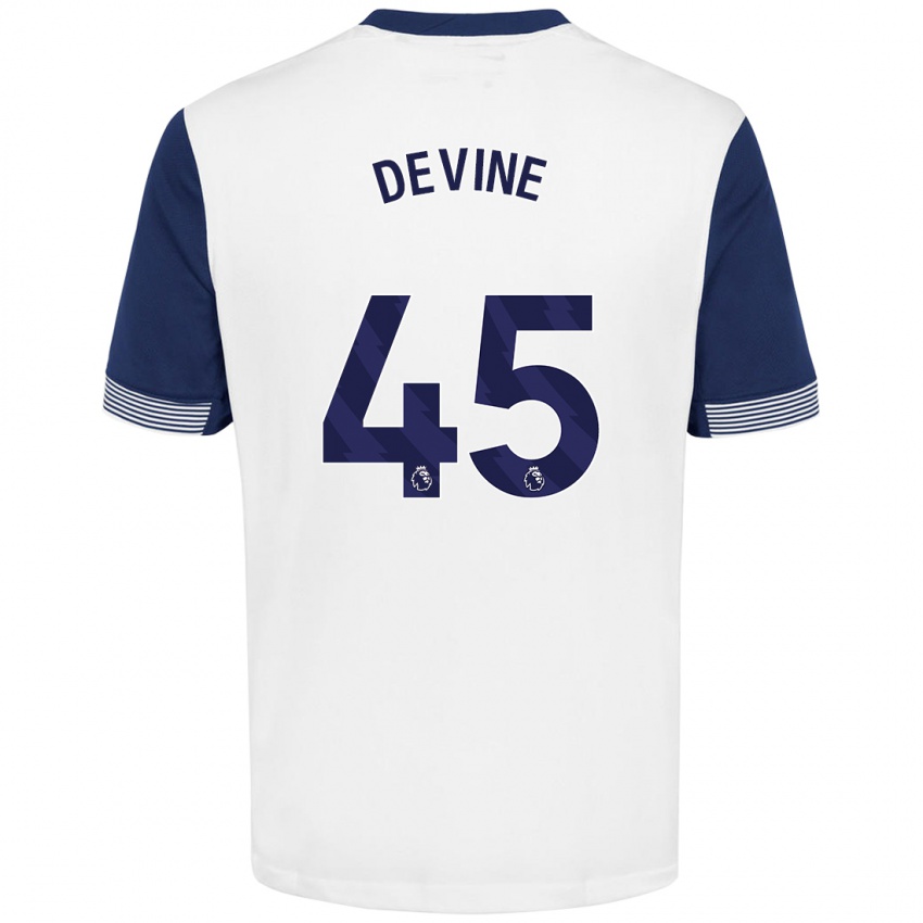 Kinderen Alfie Devine #45 Wit Blauw Thuisshirt Thuistenue 2024/25 T-Shirt België