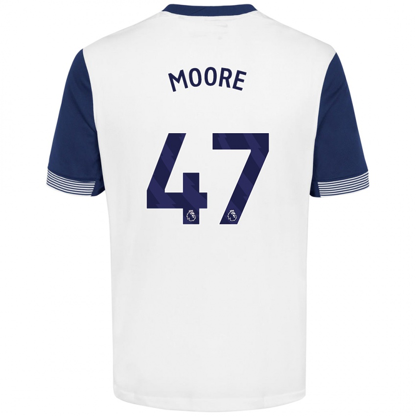 Kinderen Mikey Moore #47 Wit Blauw Thuisshirt Thuistenue 2024/25 T-Shirt België