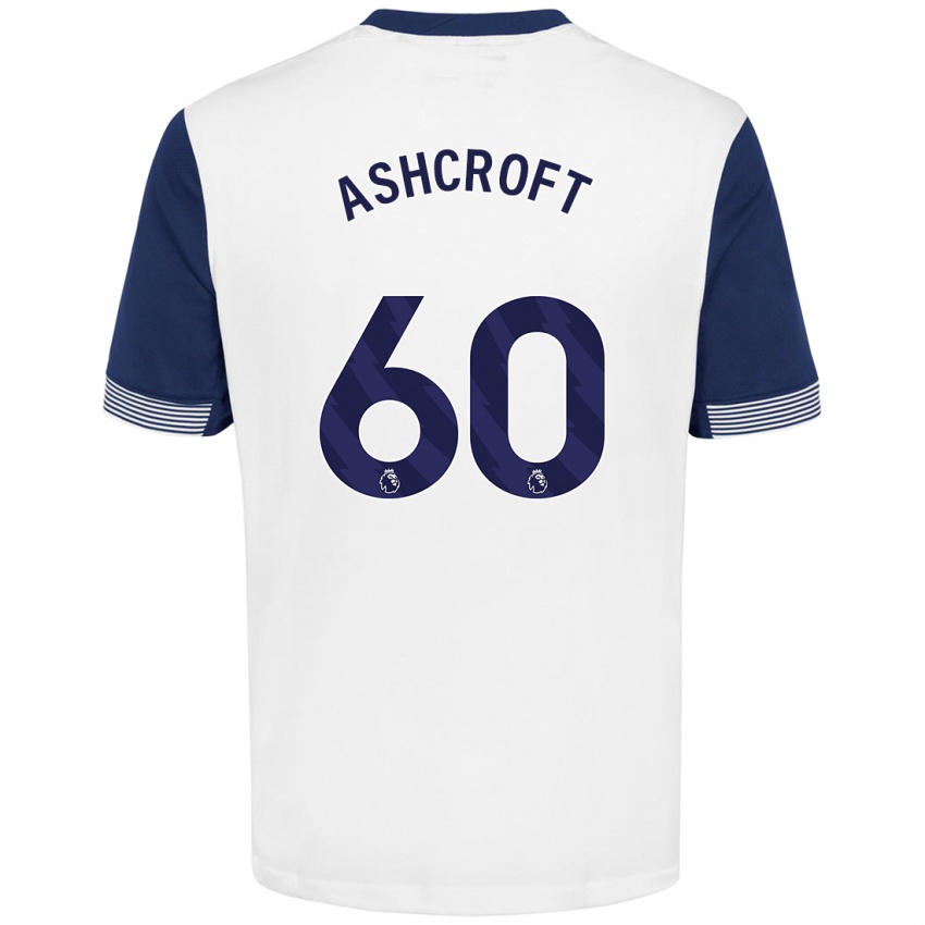 Kinderen Tyrell Ashcroft #60 Wit Blauw Thuisshirt Thuistenue 2024/25 T-Shirt België