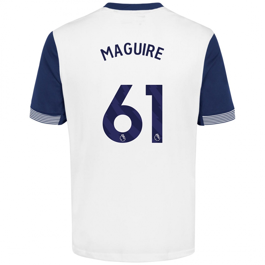 Kinderen Aaron Maguire #61 Wit Blauw Thuisshirt Thuistenue 2024/25 T-Shirt België