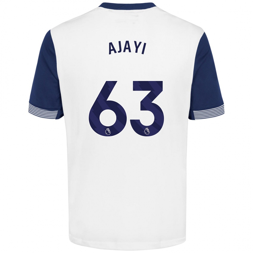 Kinderen Damola Ajayi #63 Wit Blauw Thuisshirt Thuistenue 2024/25 T-Shirt België