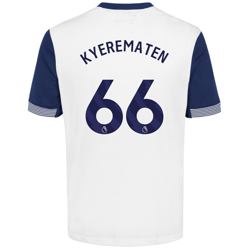 Kinderen Rio Kyerematen #66 Wit Blauw Thuisshirt Thuistenue 2024/25 T-Shirt België