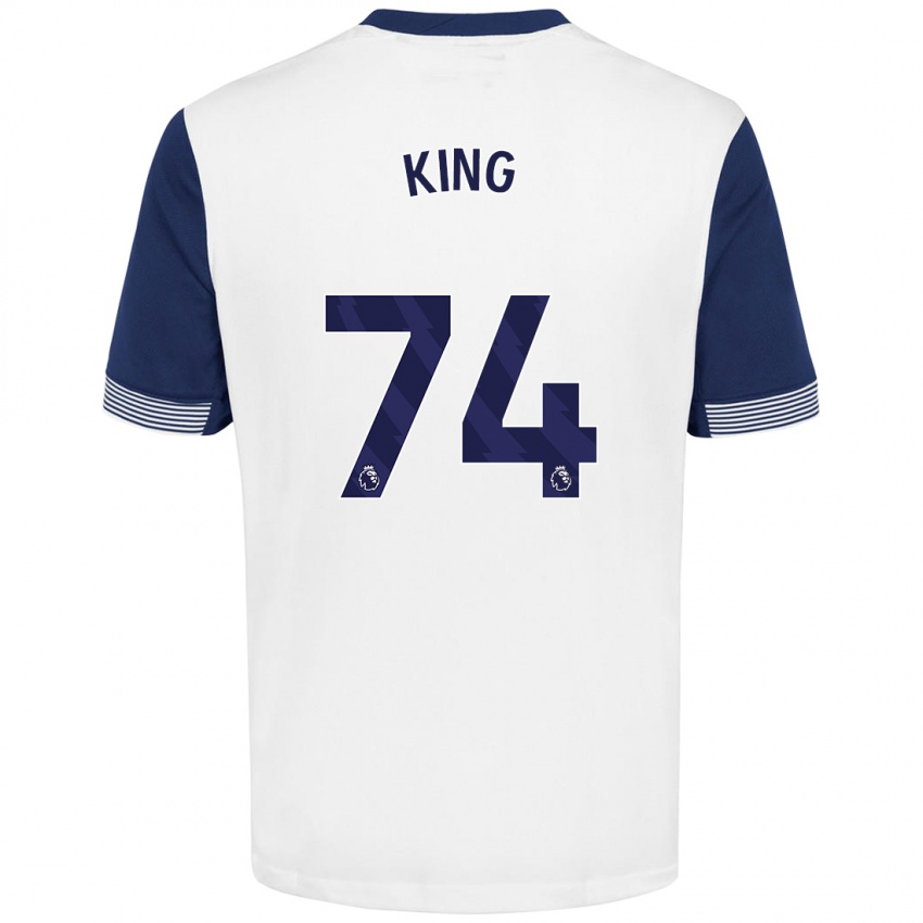 Kinderen Maeson King #74 Wit Blauw Thuisshirt Thuistenue 2024/25 T-Shirt België