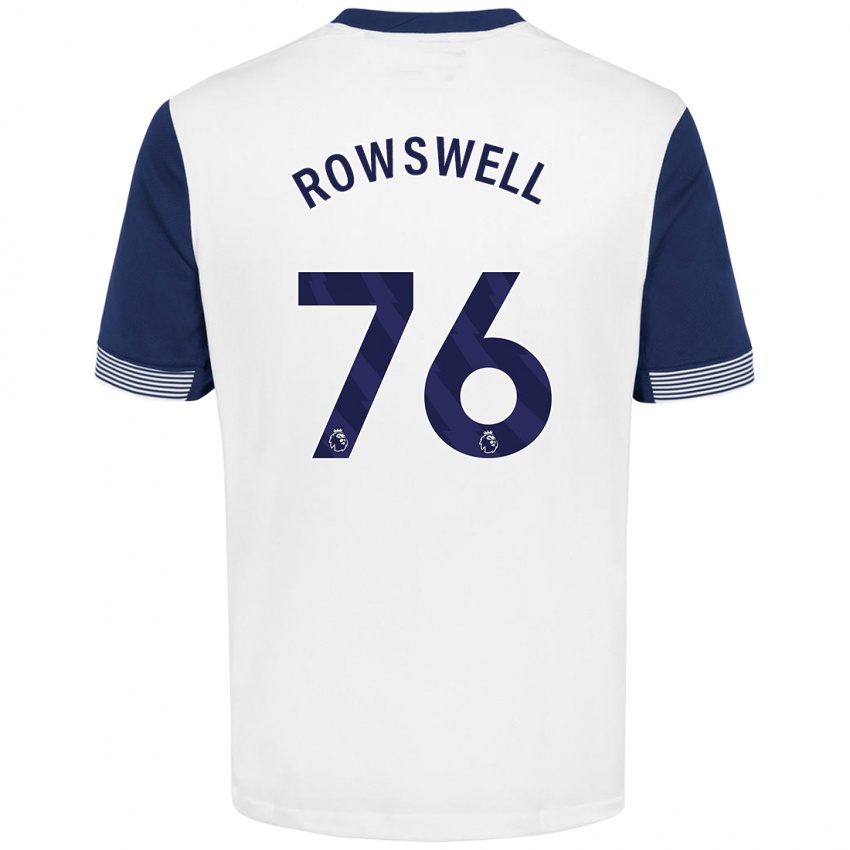 Kinderen James Rowswell #76 Wit Blauw Thuisshirt Thuistenue 2024/25 T-Shirt België