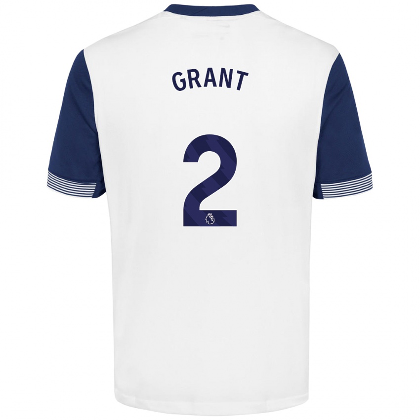 Kinderen Charlotte Grant #2 Wit Blauw Thuisshirt Thuistenue 2024/25 T-Shirt België