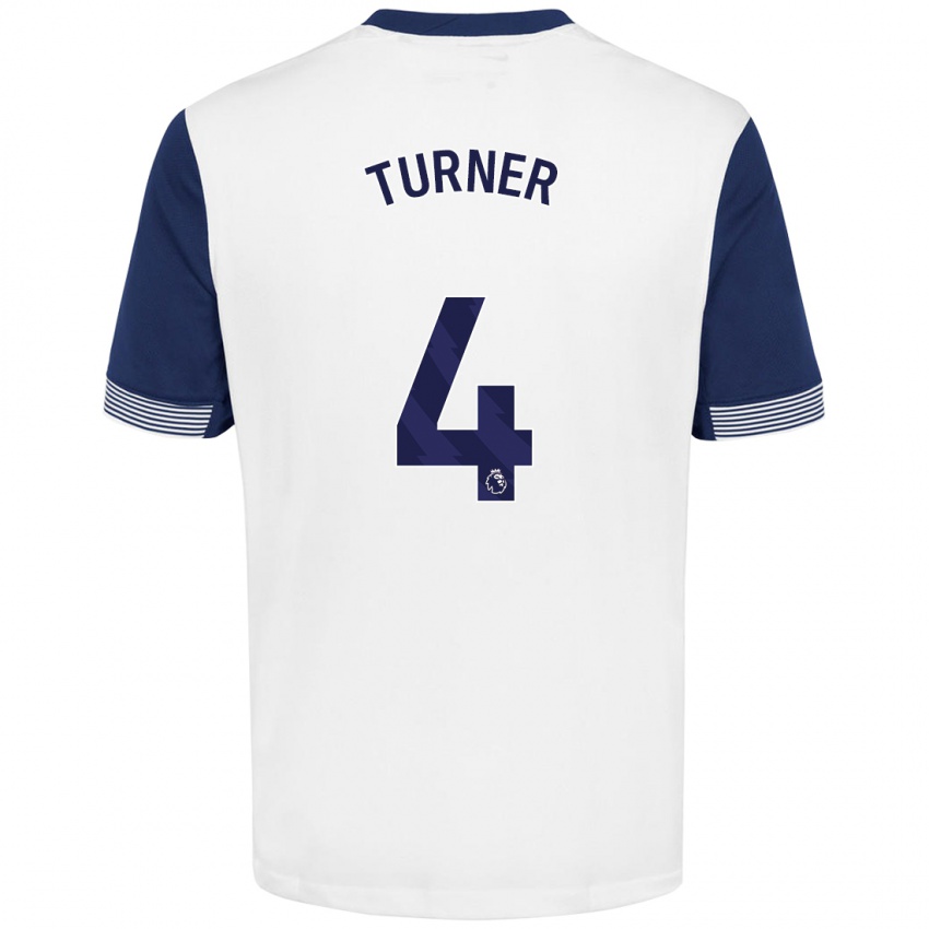 Kinderen Amy Turner #4 Wit Blauw Thuisshirt Thuistenue 2024/25 T-Shirt België