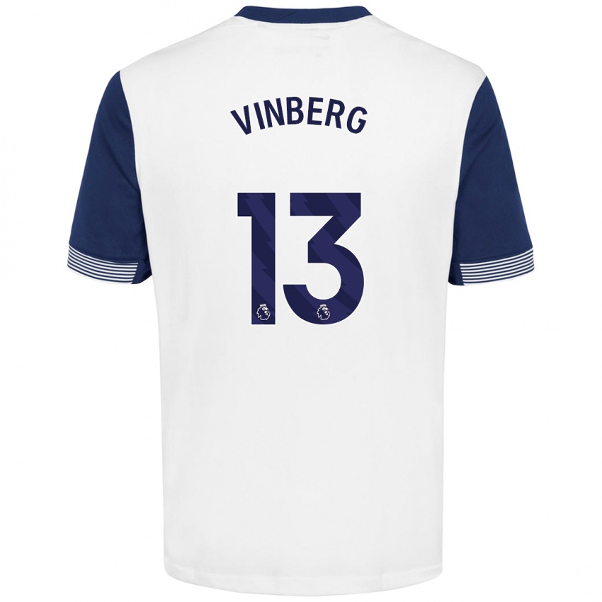 Kinderen Matilda Vinberg #13 Wit Blauw Thuisshirt Thuistenue 2024/25 T-Shirt België