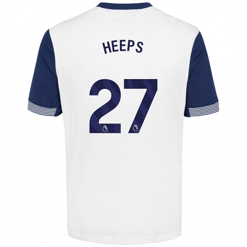 Kinderen Eleanor Heeps #27 Wit Blauw Thuisshirt Thuistenue 2024/25 T-Shirt België