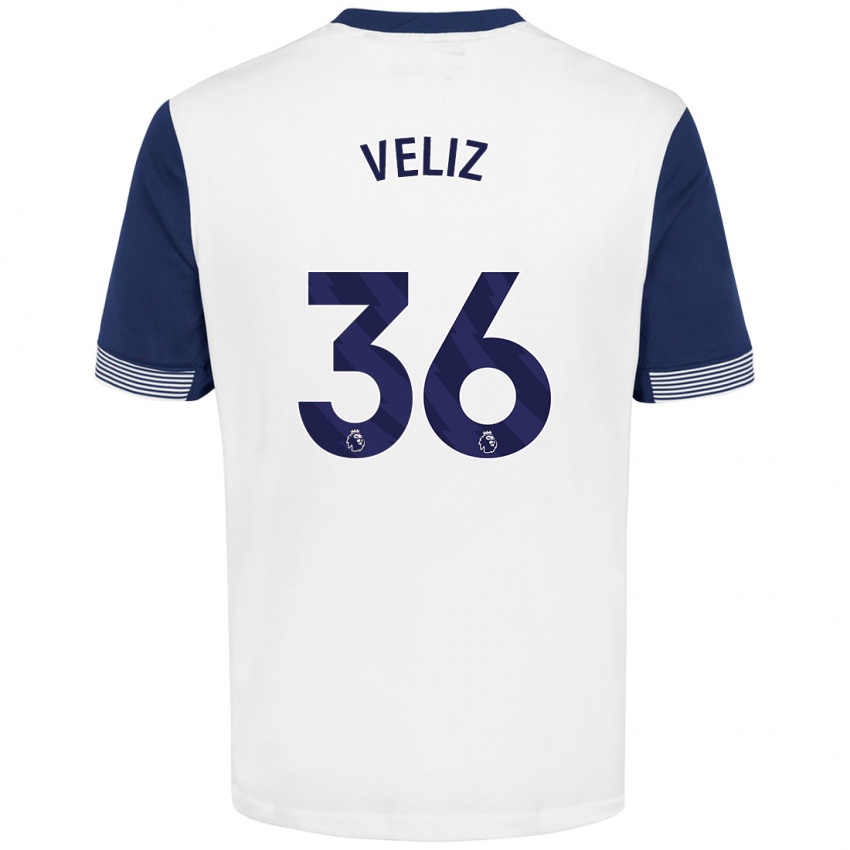 Kinderen Alejo Véliz #36 Wit Blauw Thuisshirt Thuistenue 2024/25 T-Shirt België