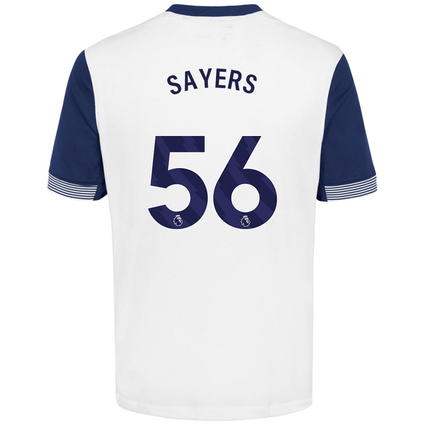 Kinderen Charlie Sayers #56 Wit Blauw Thuisshirt Thuistenue 2024/25 T-Shirt België