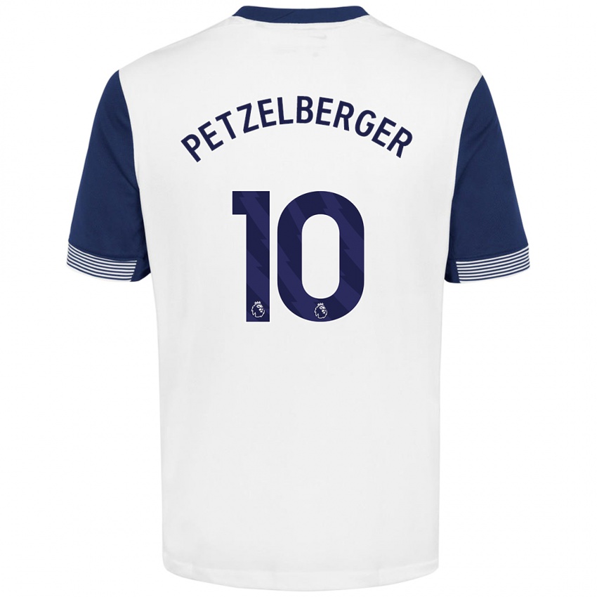 Kinderen Ramona Petzelberger #10 Wit Blauw Thuisshirt Thuistenue 2024/25 T-Shirt België