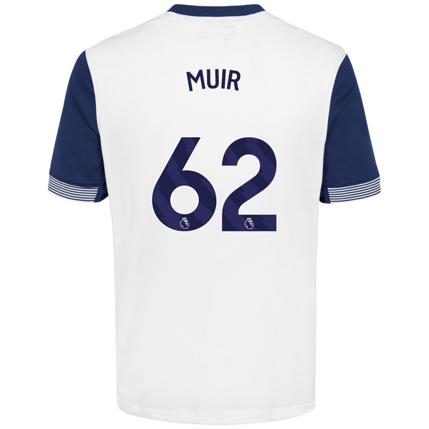 Kinderen Marqes Muir #62 Wit Blauw Thuisshirt Thuistenue 2024/25 T-Shirt België