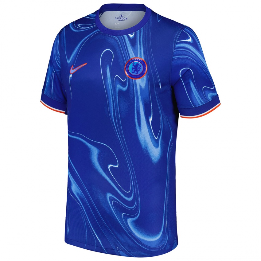 Enfant Maillot Omari Kellyman #37 Bleu Blanc Tenues Domicile 2024/25 T-Shirt Belgique